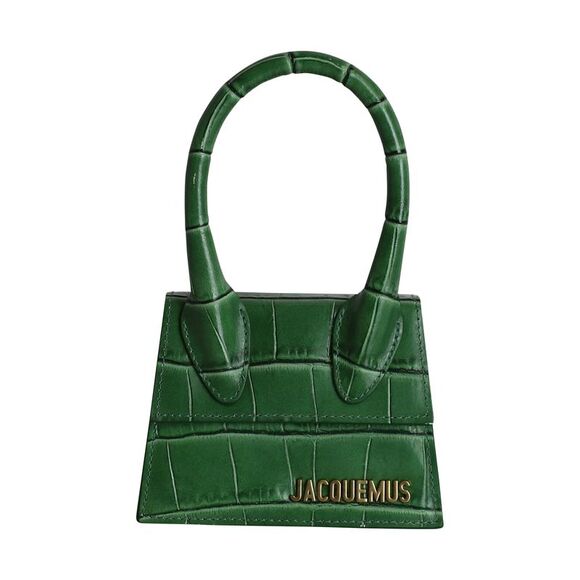 Jacquemus Croc Embossed Le Chiquito Mini Bag in Green Leather - Picture 1 of 7